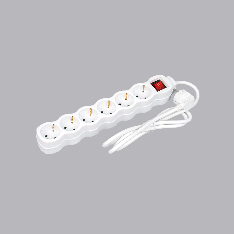 LOG-06K Saksalainen kurpitsan muotoinen 6-suuntainen jatkojohto kytkimellä Multi-Socket