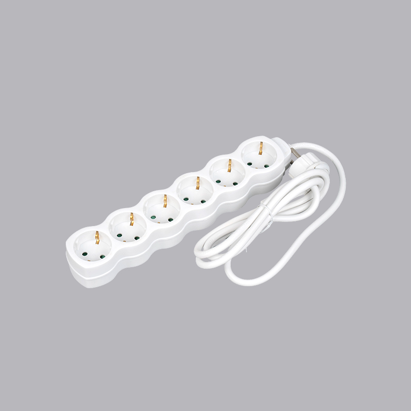 LOG-06L Saksalaisen kurpitsan muotoinen 6-suuntainen jatkojohto vetorenkaalla Multi-Socket